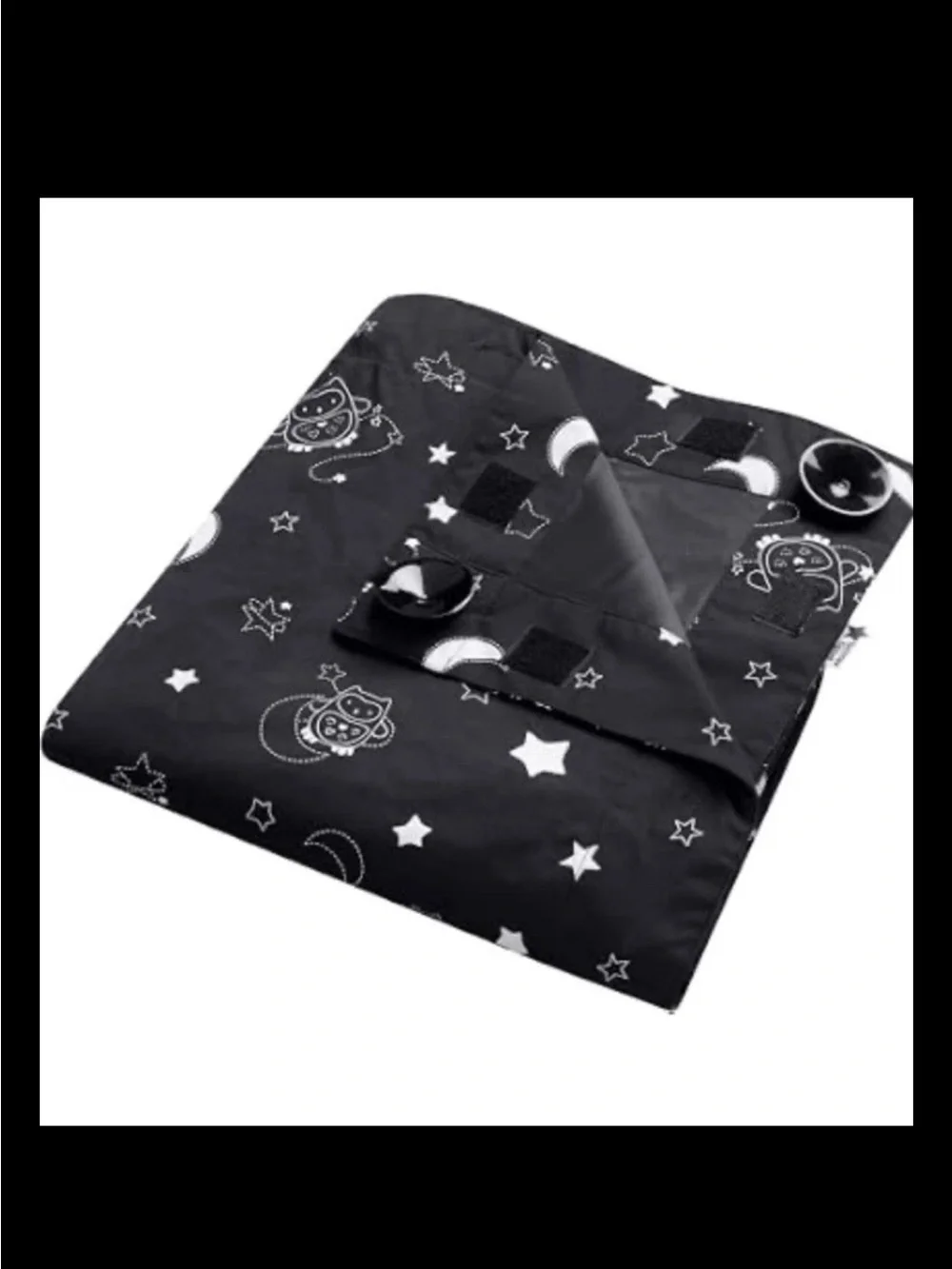 Amazon Black Space-Print Window Shade